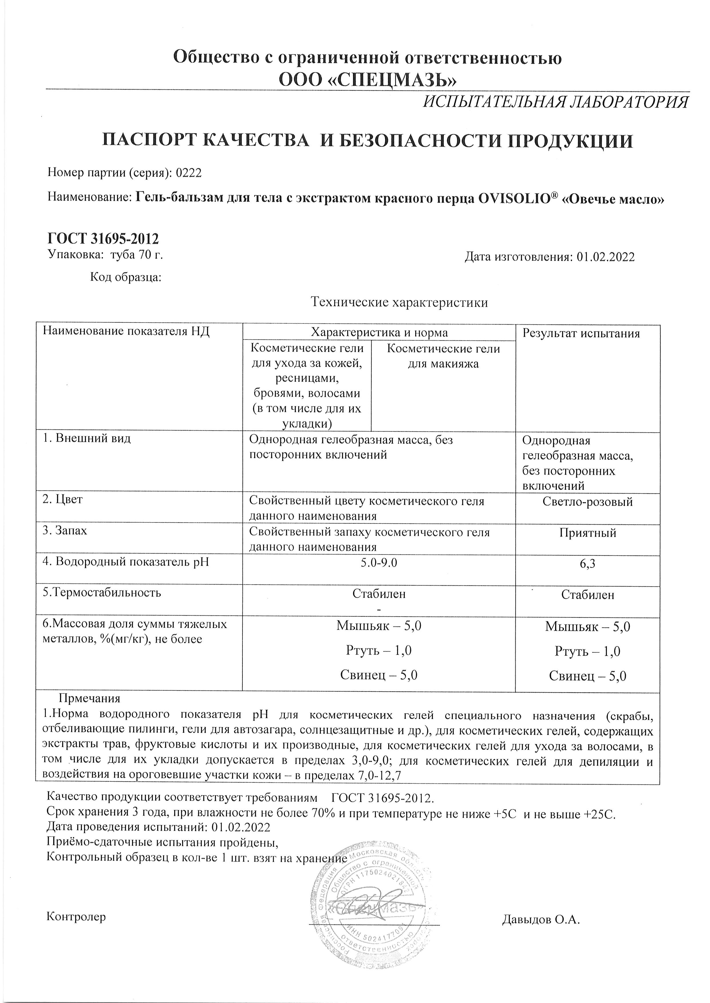 Паспорт №022022
